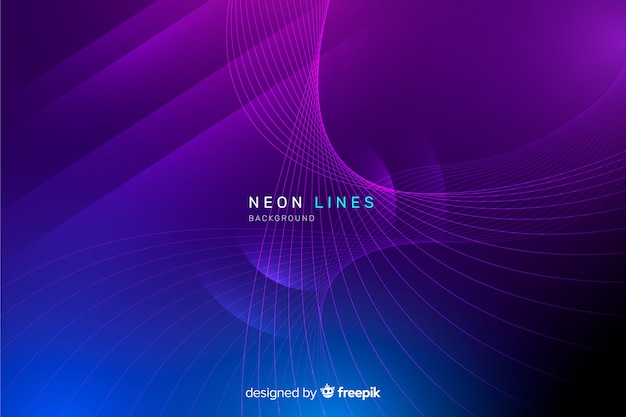 Abstract neon lines background