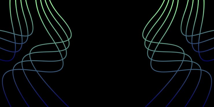 Free Vector abstract neon lines on black