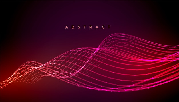 Abstract neon stylish wave lines background design