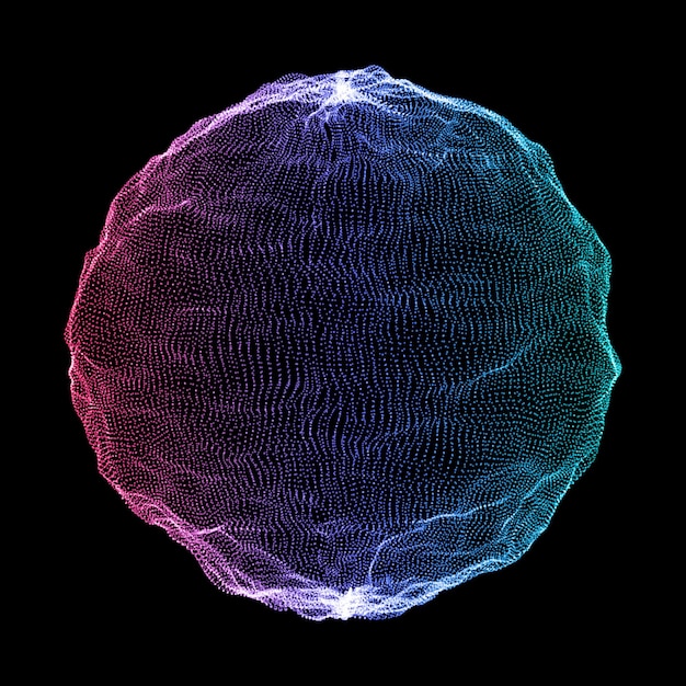 무료 벡터 입자 구체와 추상 네트워크 통신