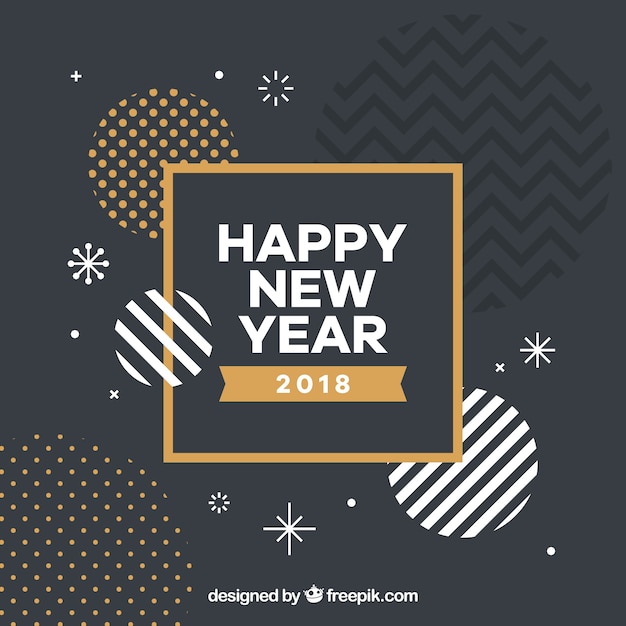 Abstract new year shapes background