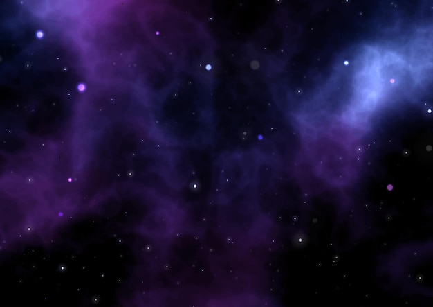 Абстрактный фон ночного неба с туманностями и звездами