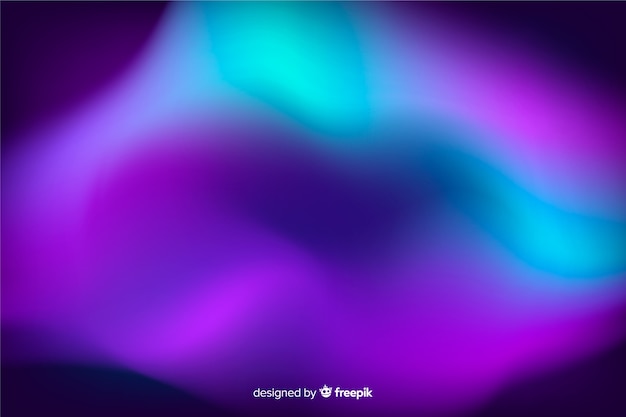 Free vector abstract northern lights background with defocused coloured shapes