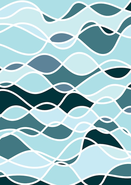 Free vector abstract ocean coloured wall art design