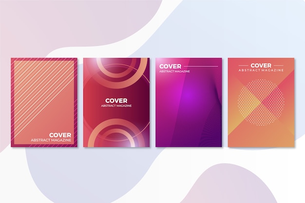 Free vector abstract office company covers template