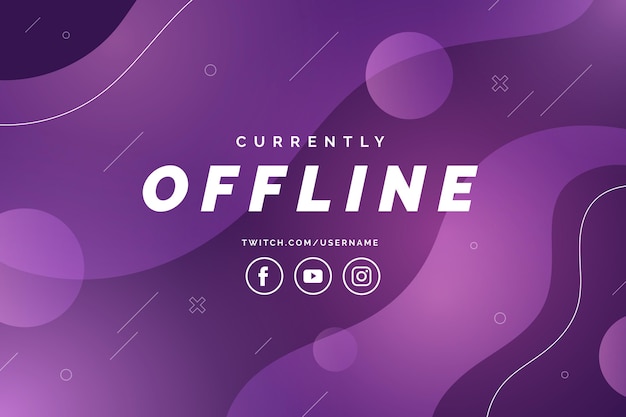 Abstract offline banner for twitch