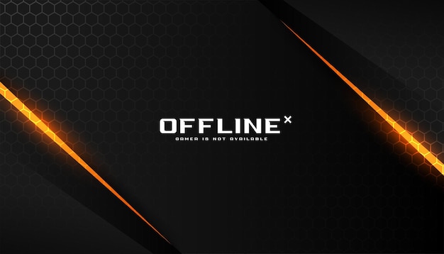 Free vector abstract offline gaming sporty banner with shiny effect