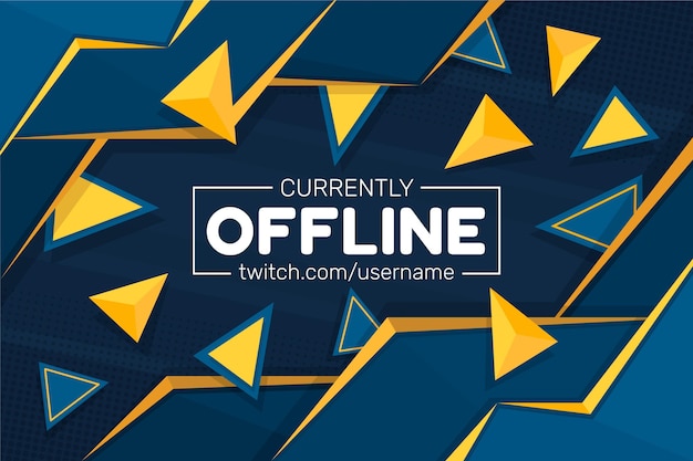 Abstract offline twitch banner