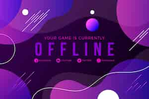 Free vector abstract offline twitch banner