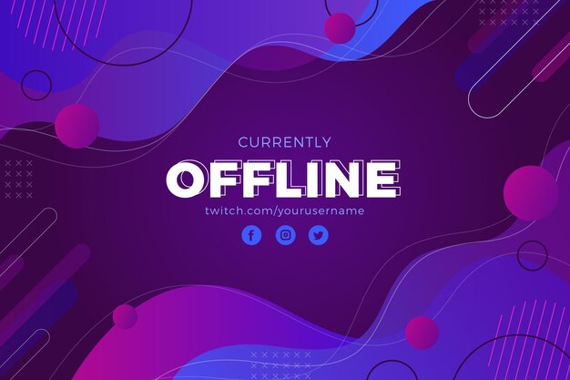 Abstract offline twitch banner