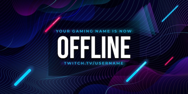 Abstract offline twitch banner