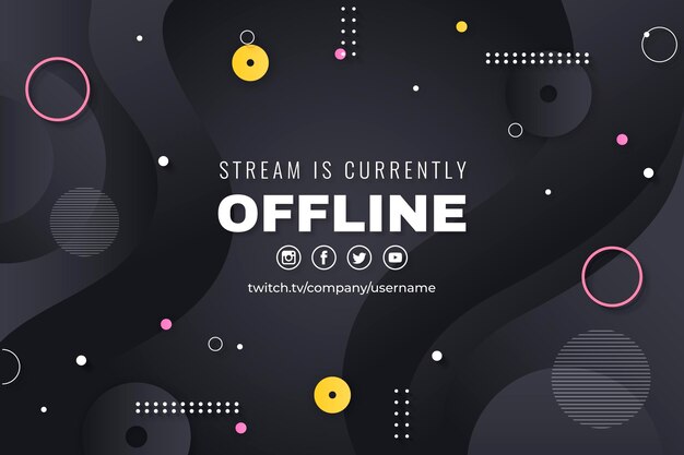 Abstract offline twitch banner