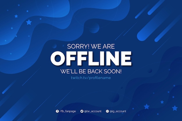 Abstract offline twitch banner