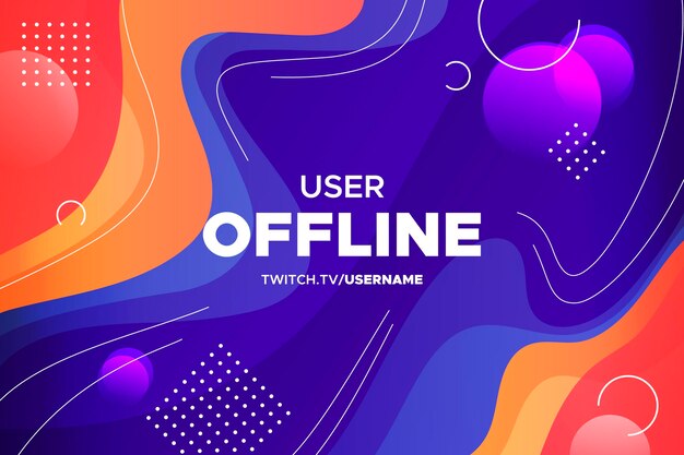 Abstract offline twitch banner