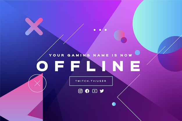 Abstract offline twitch banner