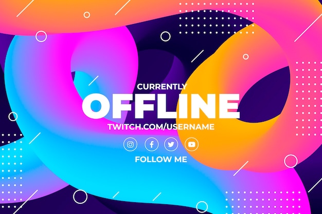 Abstract offline twitch banner