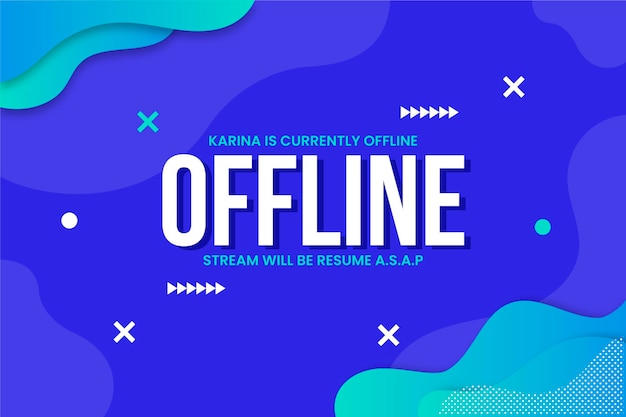 Abstract offline twitch banner