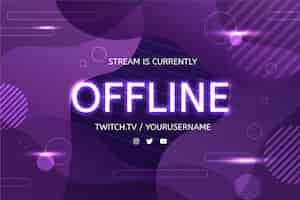 Free vector abstract offline twitch banner