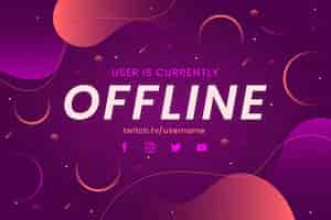 Free vector abstract offline twitch banner