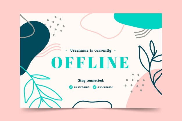 Abstract offline twitch banner