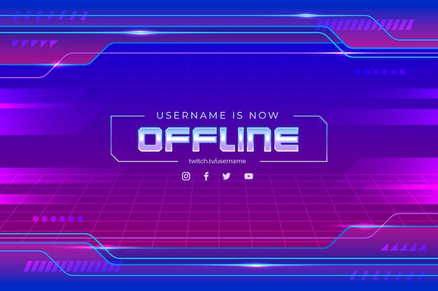 Abstract offline twitch banner