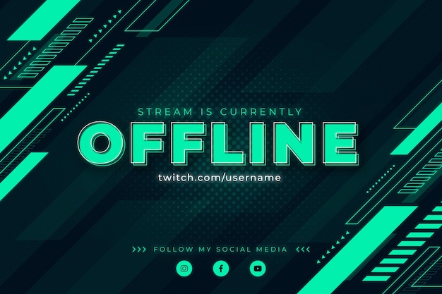 Abstract offline twitch banner