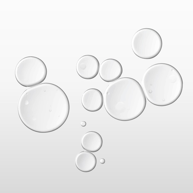 Abstract oil bubble macro shot transparent liquid vector