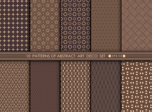 抽象的な古いアールデコパターンの幾何学的デザインの背景 プレミアムベクター