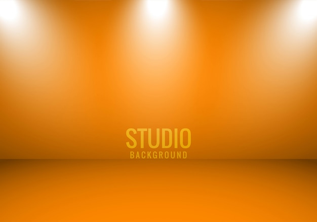 Абстрактный Оранжевый фон студия с sportlight