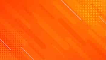 Free vector abstract orange background with lines and halftone effect