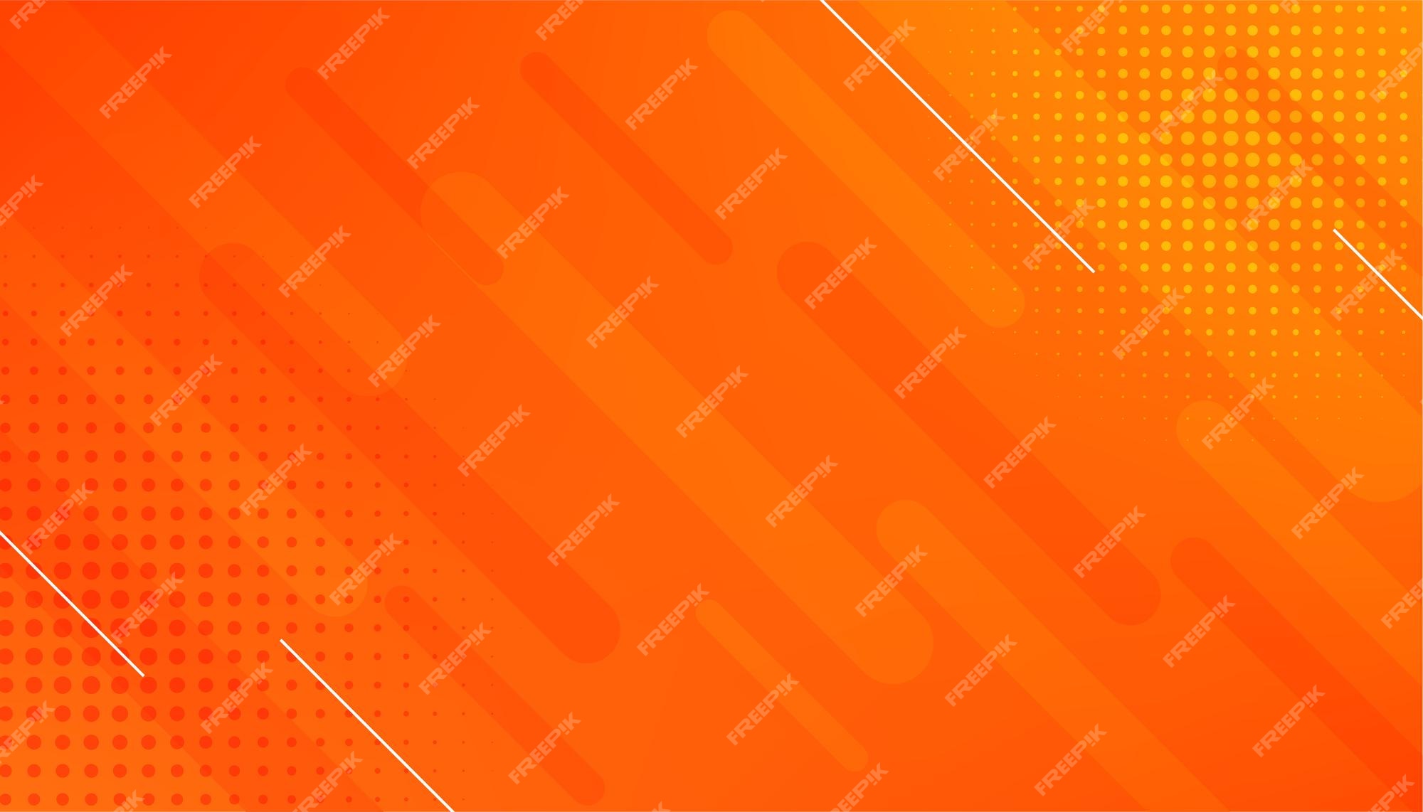 Abstract orange background with lines and halftone effect | Free Download