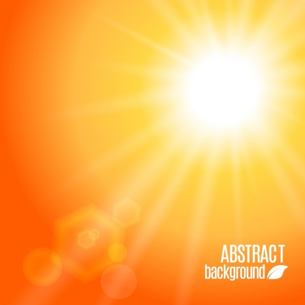 Abstract orange background with rays