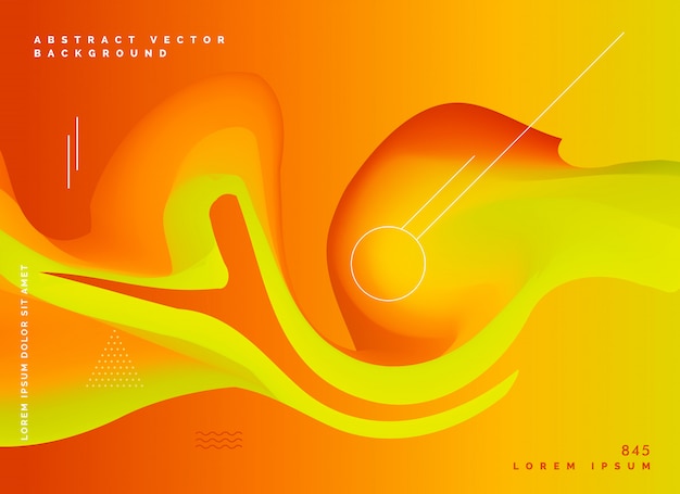 abstract orange fluid colors vector backgroud 