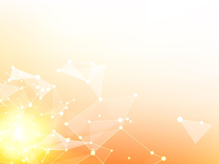 ฟรี Vector abstract orange light background of atom for science design. vector illustration.