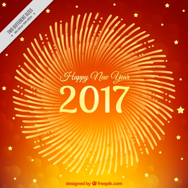 Free vector abstract orange new year 2017 background