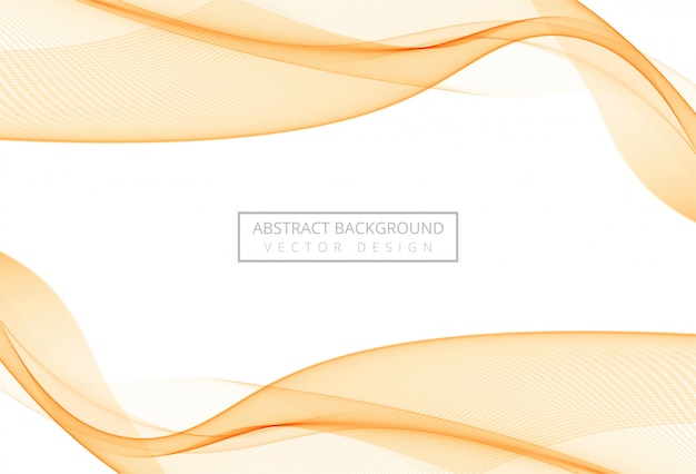 Free vector abstract orange stylish soft wave on white background