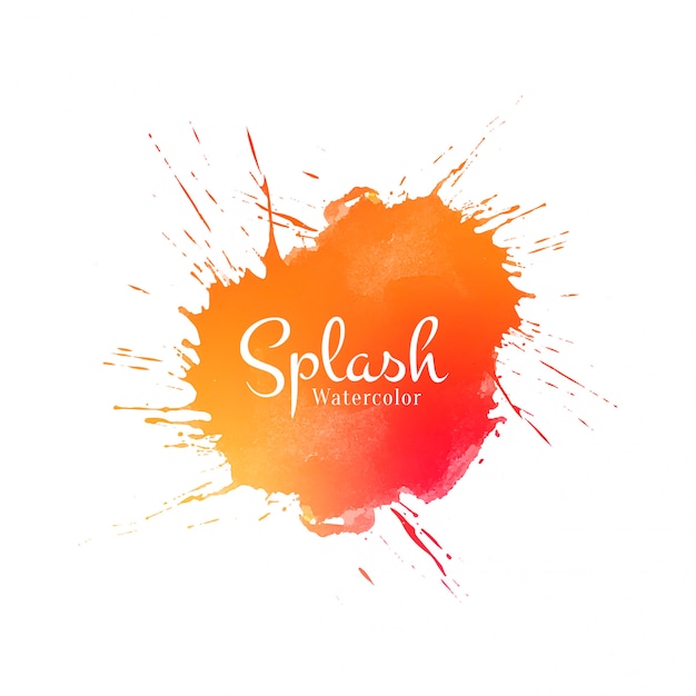 Free vector abstract orange watercolor splash background