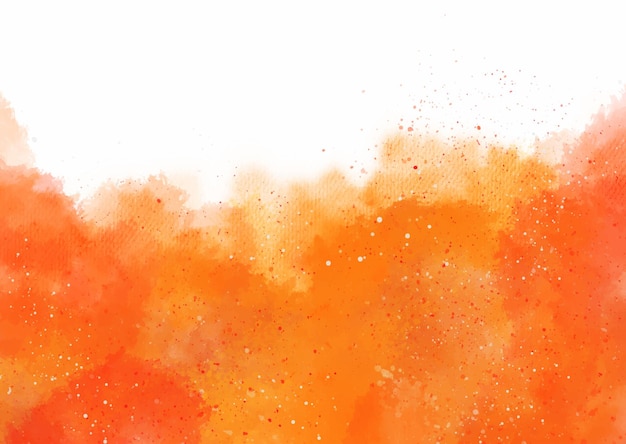 Free vector abstract orange watercolour background with splatters