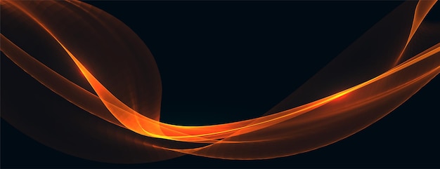 抽象的なオレンジ色の波の背景デザイン