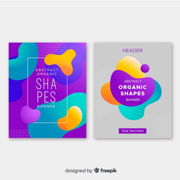 Free Vector abstract organic shape banner