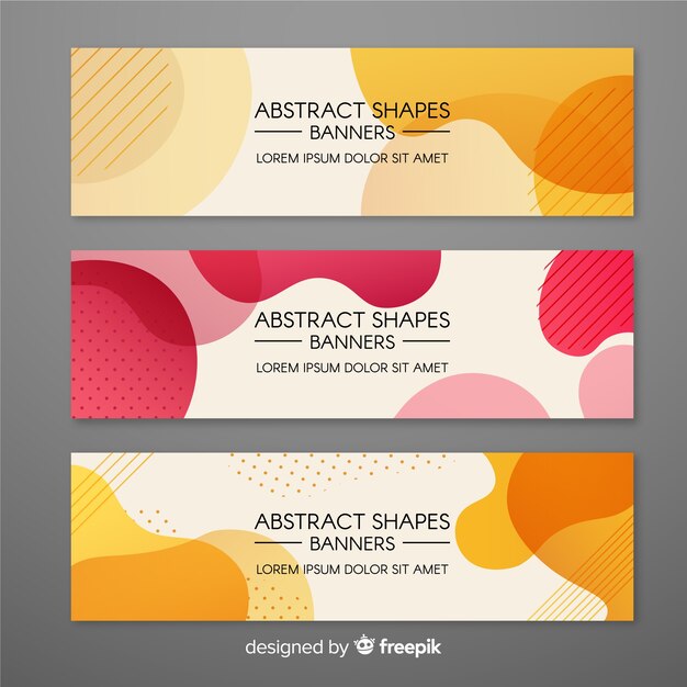 Abstract organic shape banners