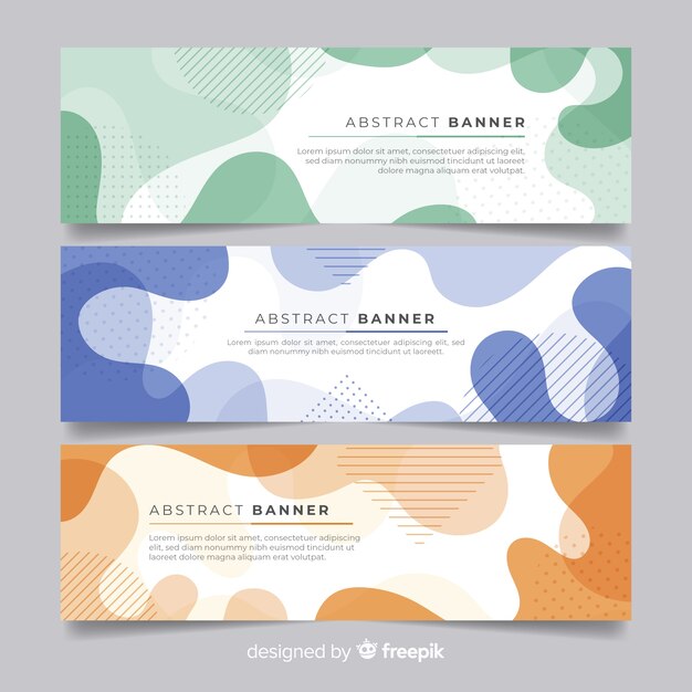 Abstract organic shapes banner