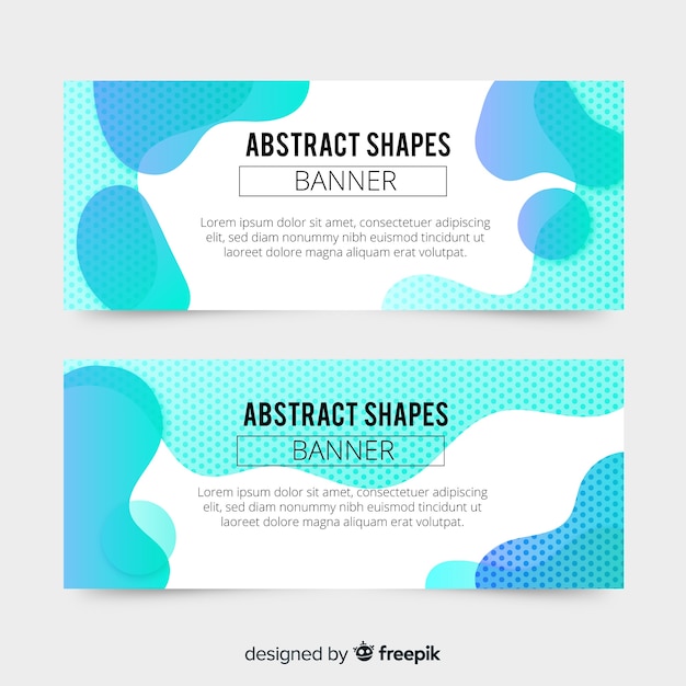 Abstract organic shapes banners