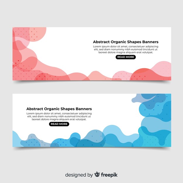 Abstract organic shapes banners