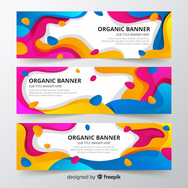 abstract organic shapes banners