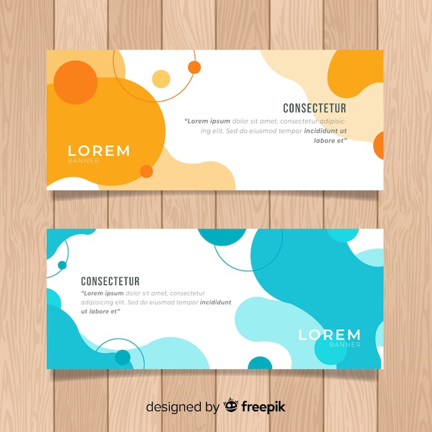 Abstract organic shapes banners