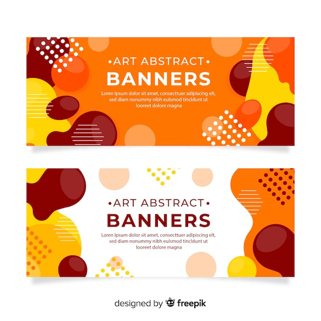 Abstract organic shapes banners