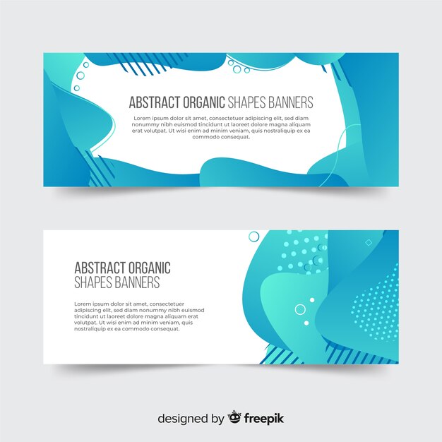 Abstract organic shapes banners