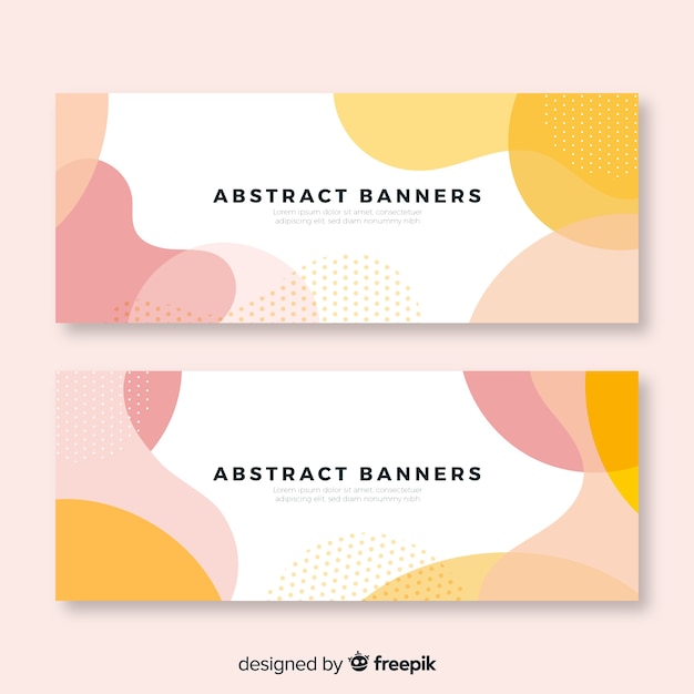 Abstract organic shapes banners