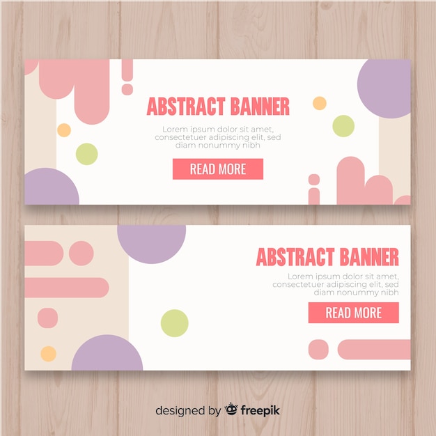 Free vector abstract organic shapes banners